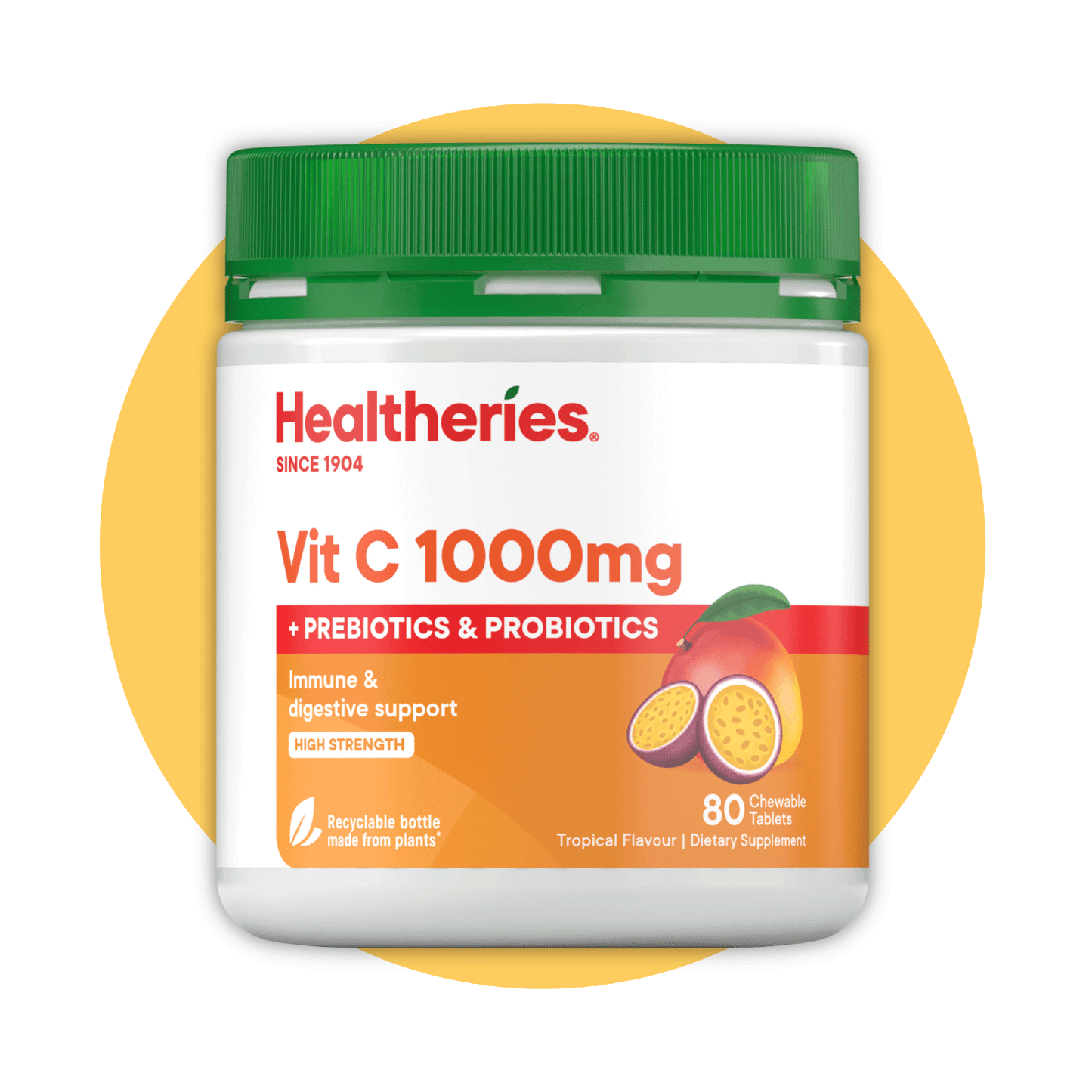 Healtheries Vit C 1000mg With Prebiotics & Probiotics 80s - Healtheries Hong Kong