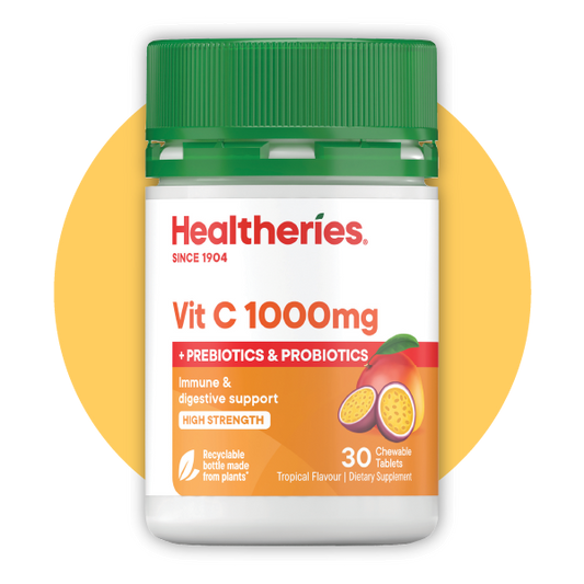 維他命C 1000毫克 含益生元，益生菌 (30粒裝)